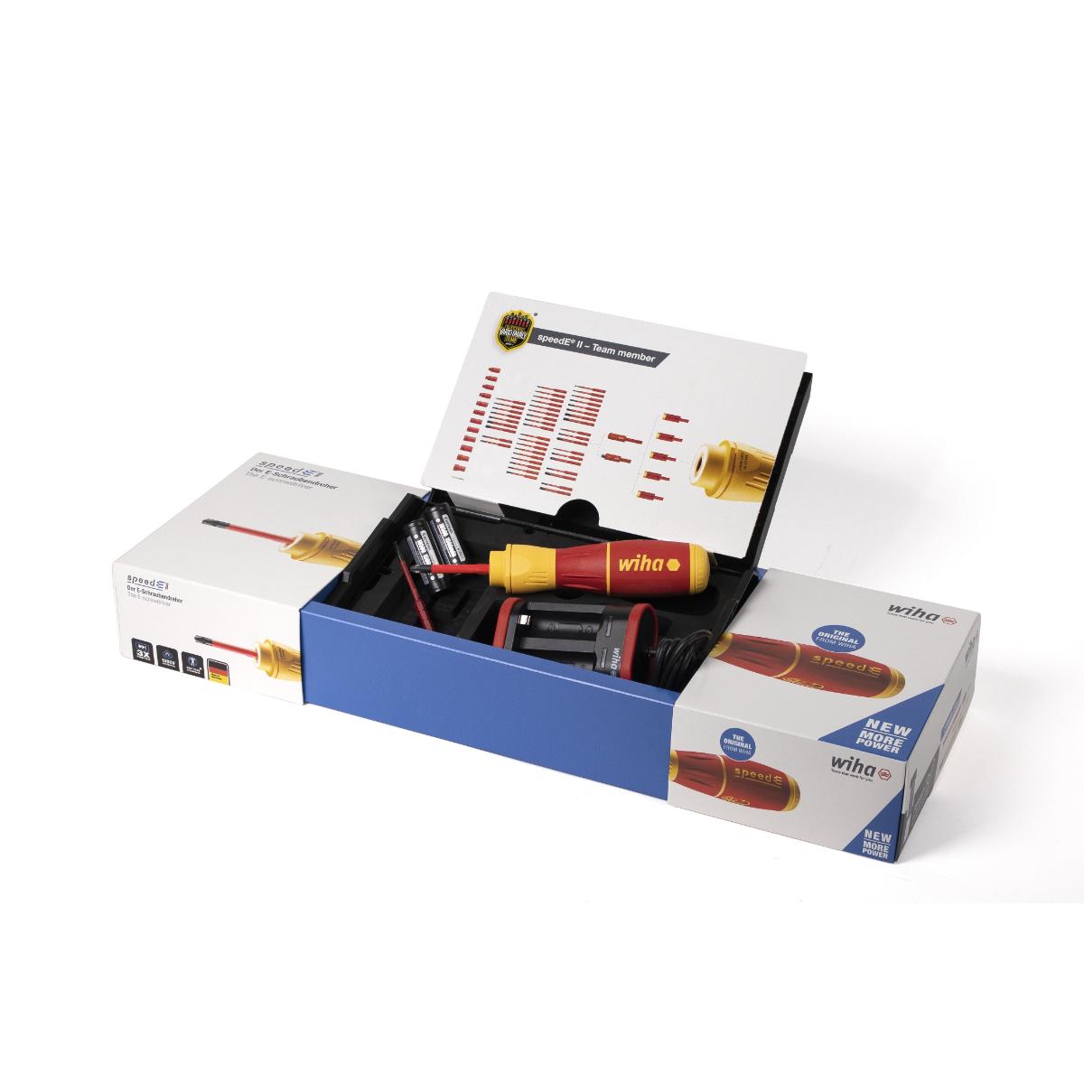 Wiha E-Schraubendreher speedE II electric 7-tlg mit slimBits, Batterien und USB-Ladegerät in L-Boxx Mini