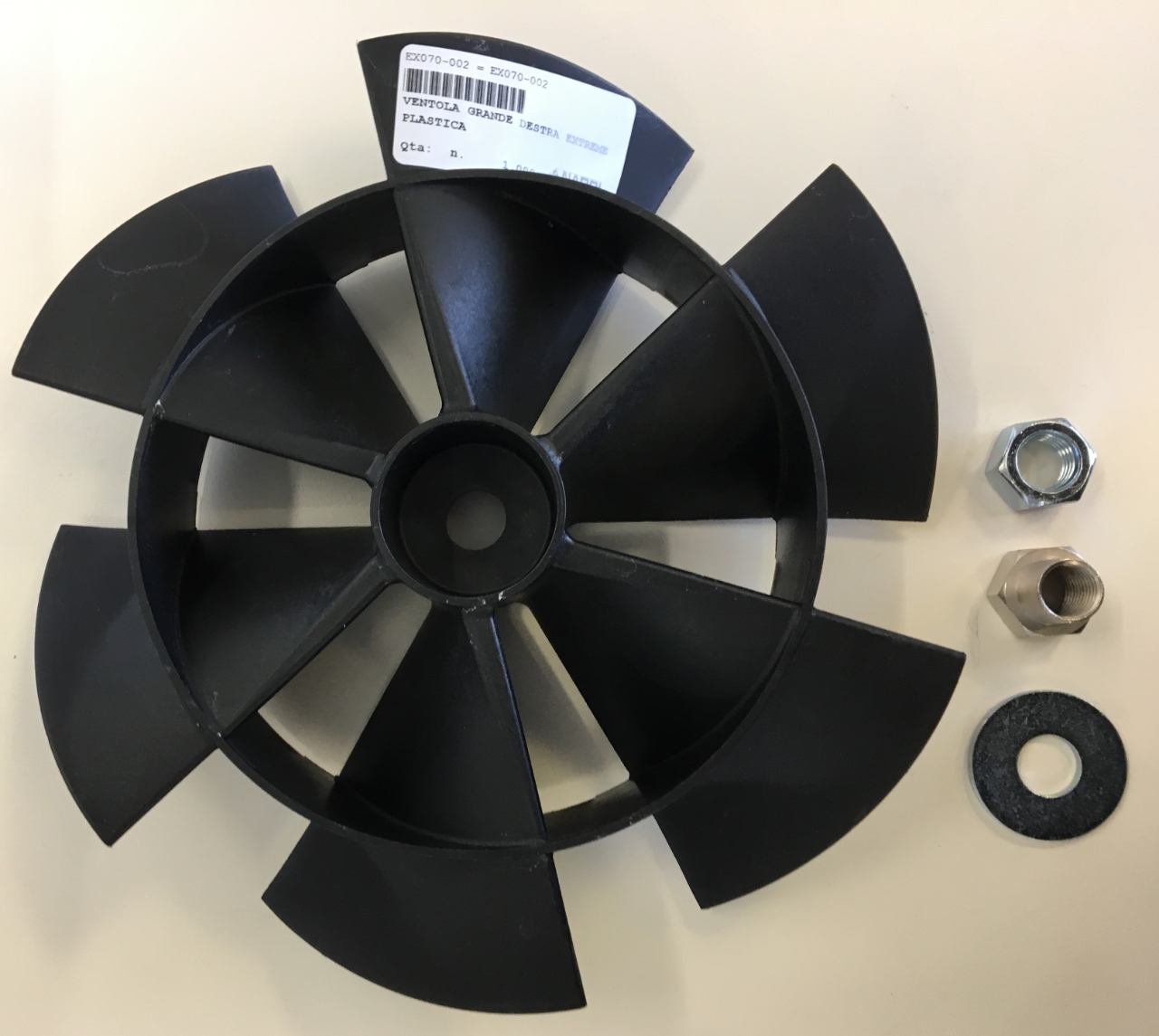 ELMAG PVC-Ventilatorflügel mit Mutter