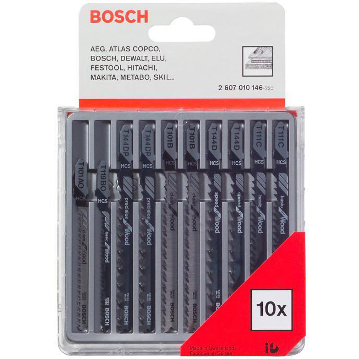 Bosch 10-teiliges Stichsägeblätter-Set für Holz