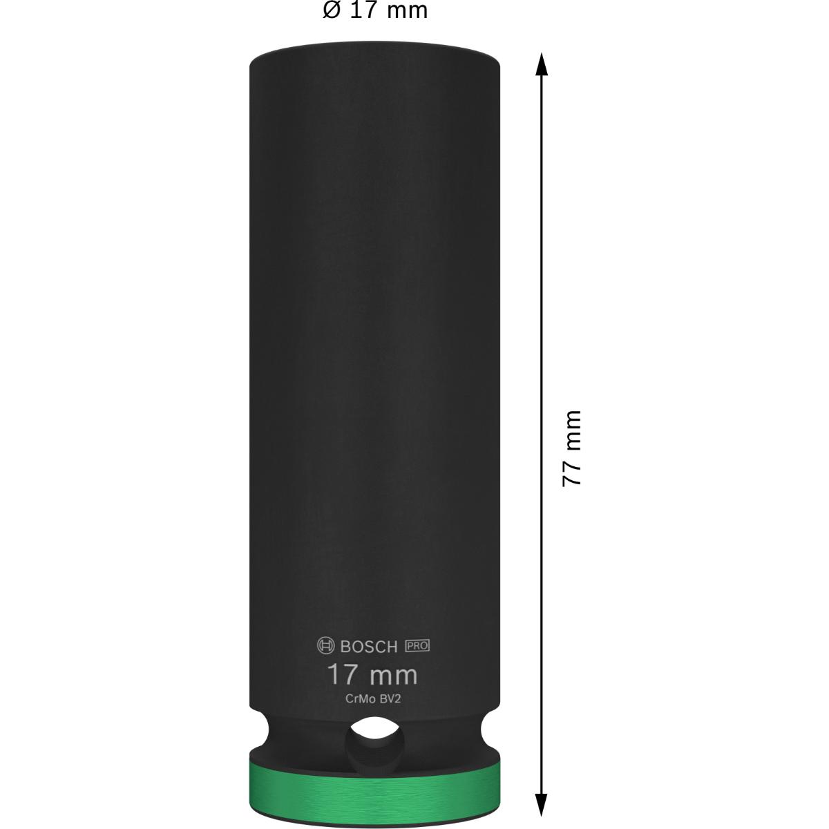 Bosch PRO Impact Socket, 1/2", tief