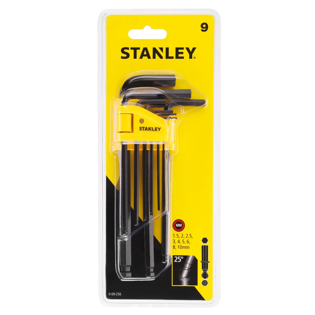 STANLEY Stiftschlüssel-Set im Halter, metrisch, 9-tlg.
