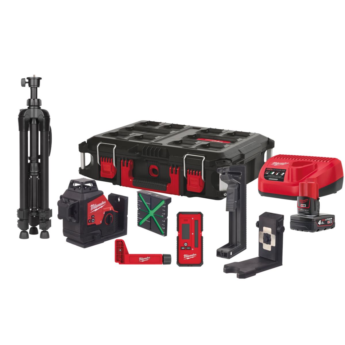 Milwaukee Kreuzlinienlaser 3x 360° M12 3PLKIT-401P