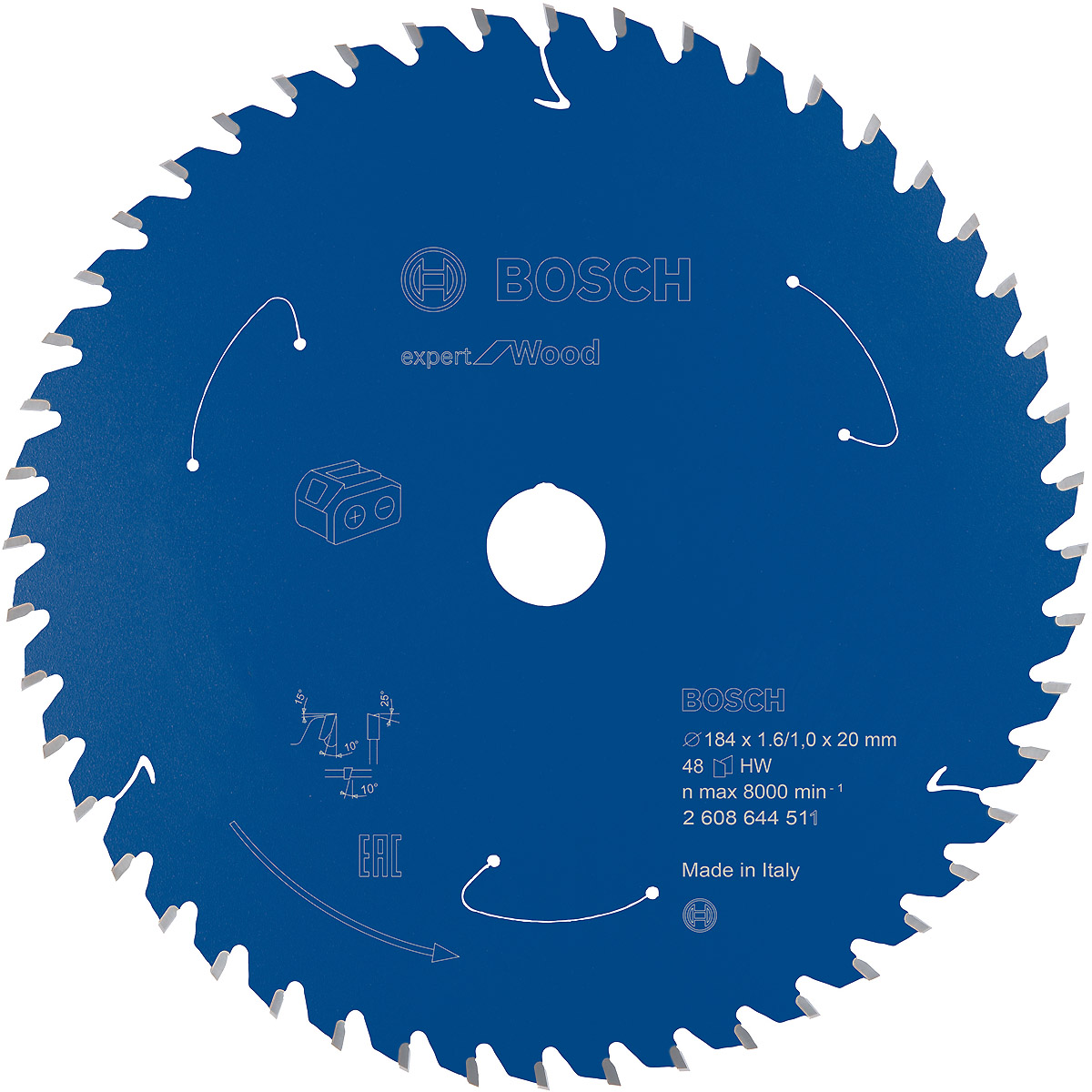 Bosch Akku-Kreissägeblatt Expert for Wood ø 184 mm