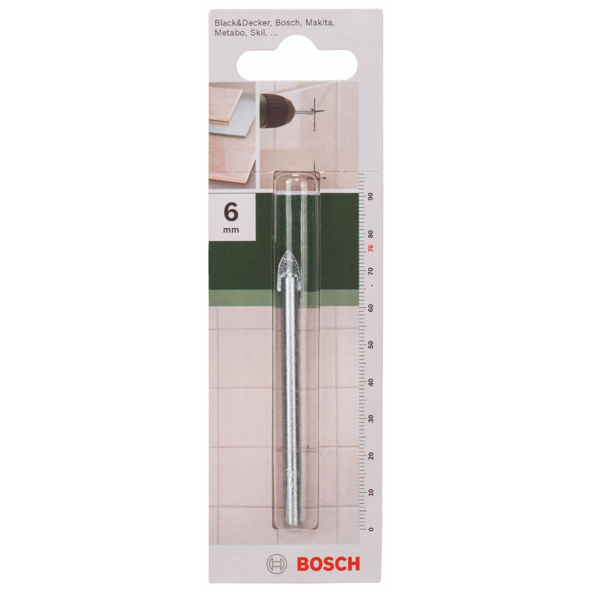 Bosch Glas- und Fliesenbohrer D= 6,0 mm, L= 76 mm