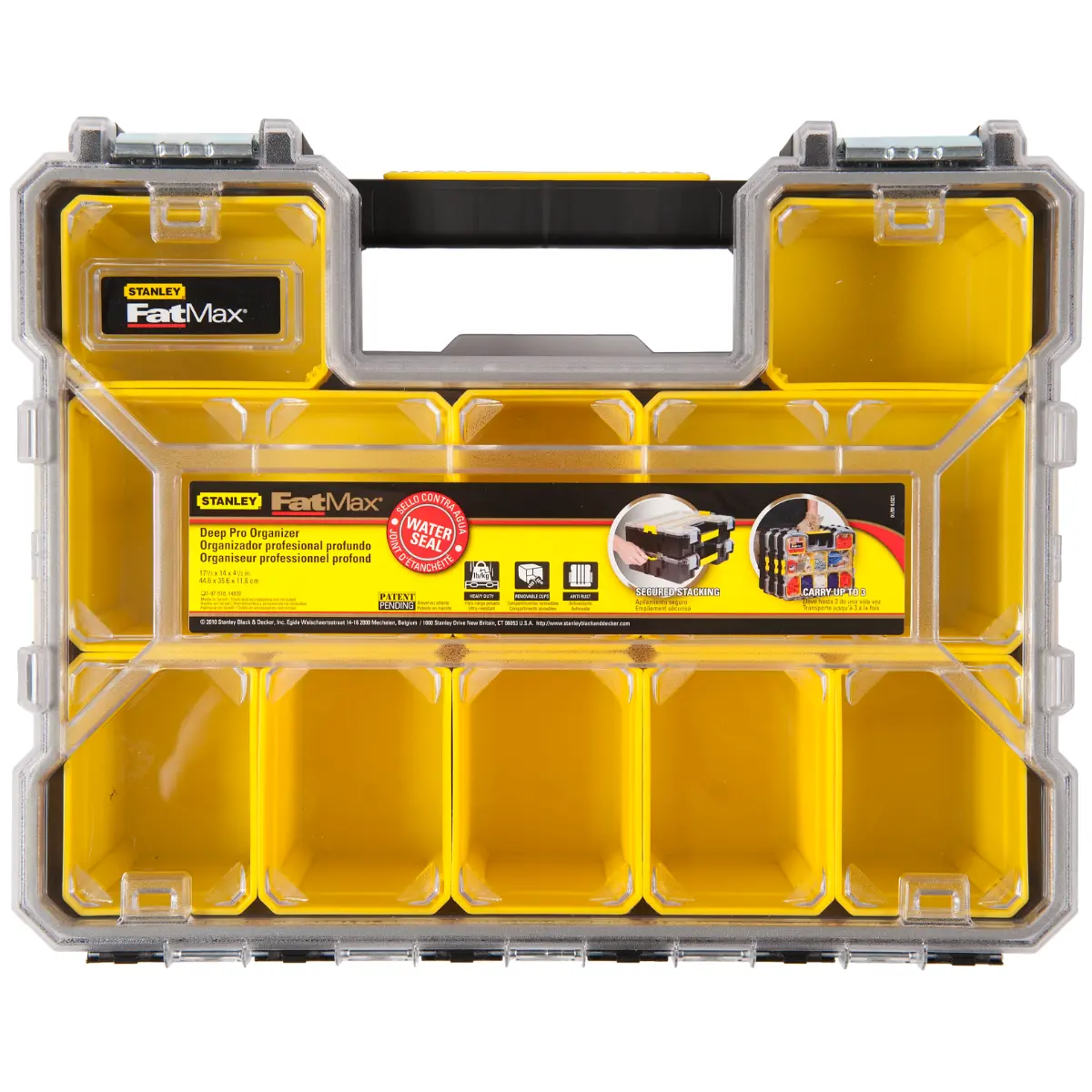 STANLEY FATMAX Organizer 10 T. Fächer 44,6x11,6x35,7cm herausnehmbare Boxen