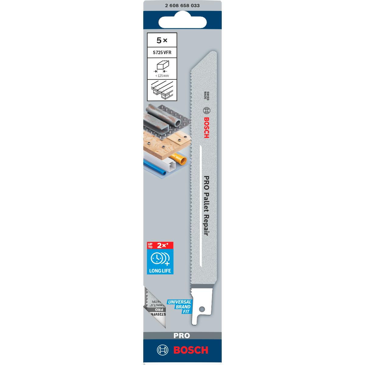 Bosch PRO Säbelsägeblatt S 725 VFR Special for Pallet Repair