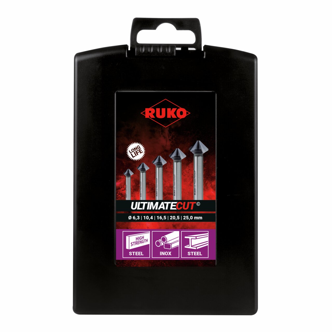 RUKO ULTIMATECUT Kegelsenker-Satz (DIN 335) Form C 90° HSS-Co 5 RUnaTEC - 5-tlg.