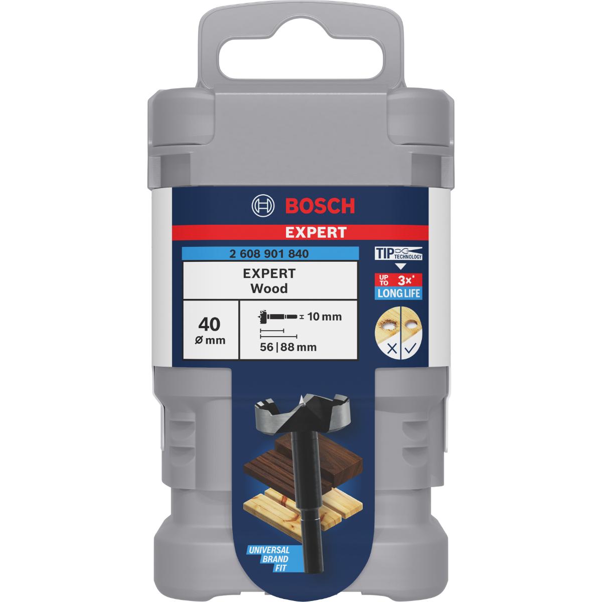 2608901840BO Bosch EXPERT Wood Forstnerbohrer, 40 mm, D10 mm
