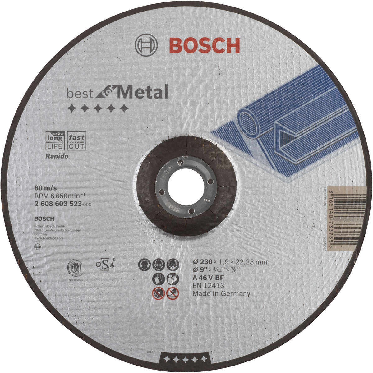Bosch Trennscheibe gekröpft Best for Metal - Rapido A 46 V BF