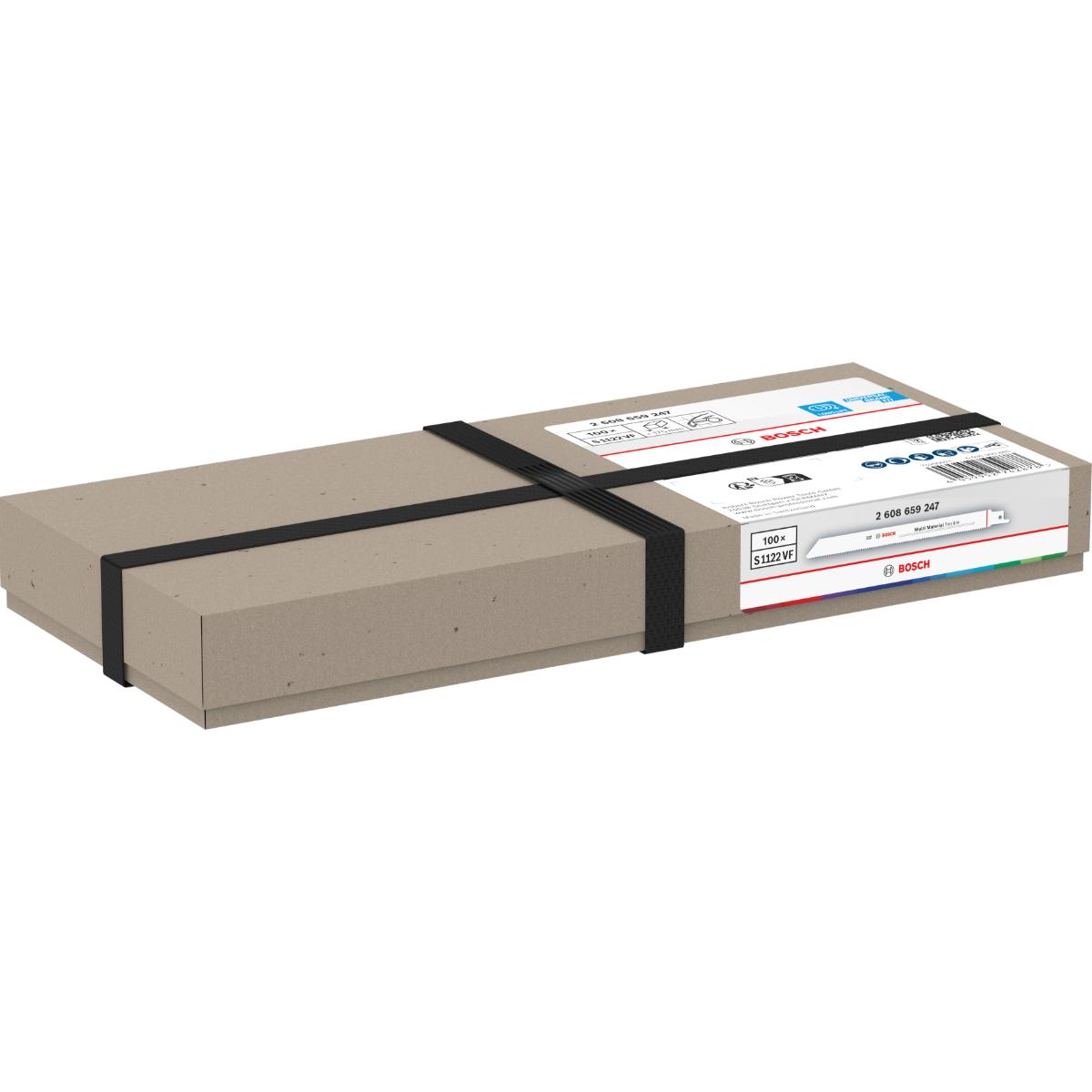Bosch Multi Material flexibles S1122VF Säbelsägeblatt , 0,9 x 19 x 225 mm, 100-Stück