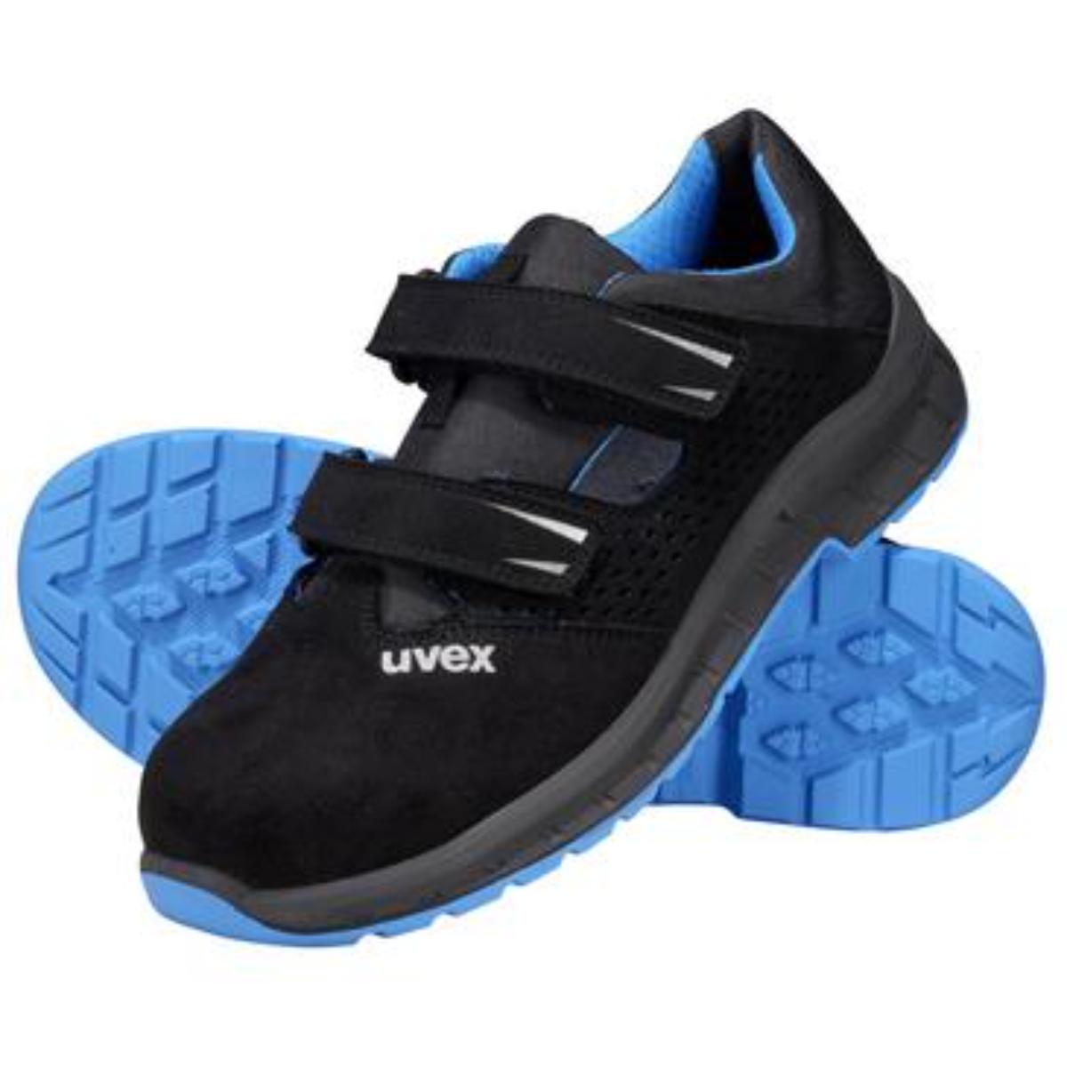 uvex 2 trend Sicherheitsschuh Sandalen S1 blau-schwarz