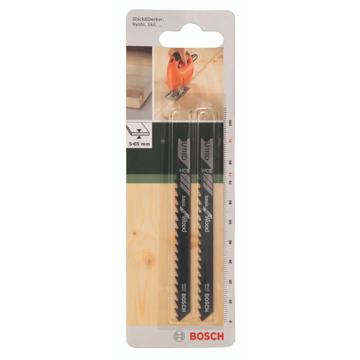 Bosch Stichsägeblatt HCS, U 111 D Basic for Wood