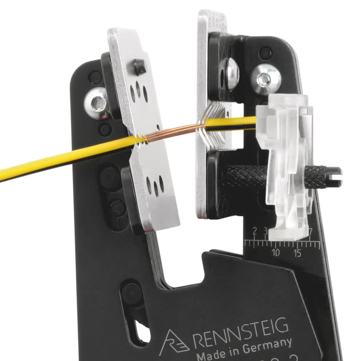 Rennsteig Abisolierzange für DIN-Litzenkabel 0,25 mm² / 0,75 mm² / 1,5 mm² / 2,5 mm² / 4,0 mm² / 6,0 mm²