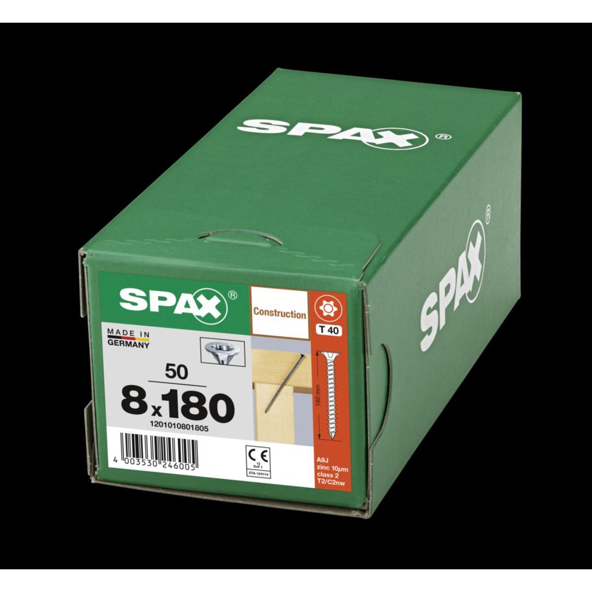SPAX-S Senkmultikopf T-Star Plus T40 Vollgewinde Cut WIROX, 50 Stück