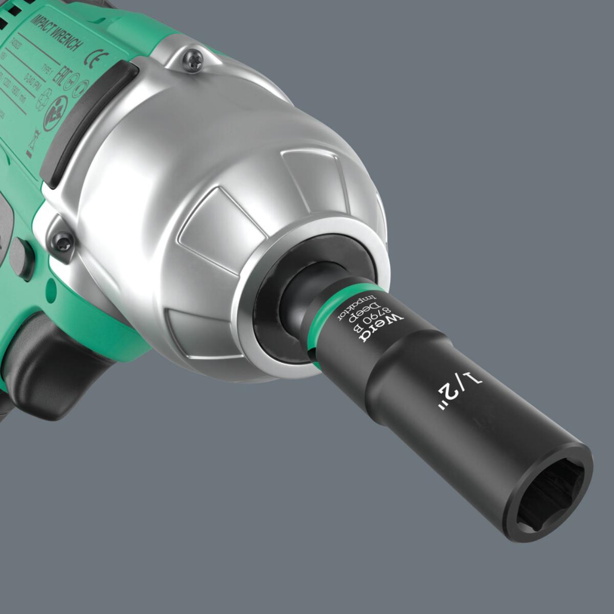 05005591001we Wera 9661 Nuss-Magnetleiste B Impaktor Deep Imperial 1 Steckschlüsseleinsatz-Satz, 3/8 zoll-Antrieb, 9-teiliges Set