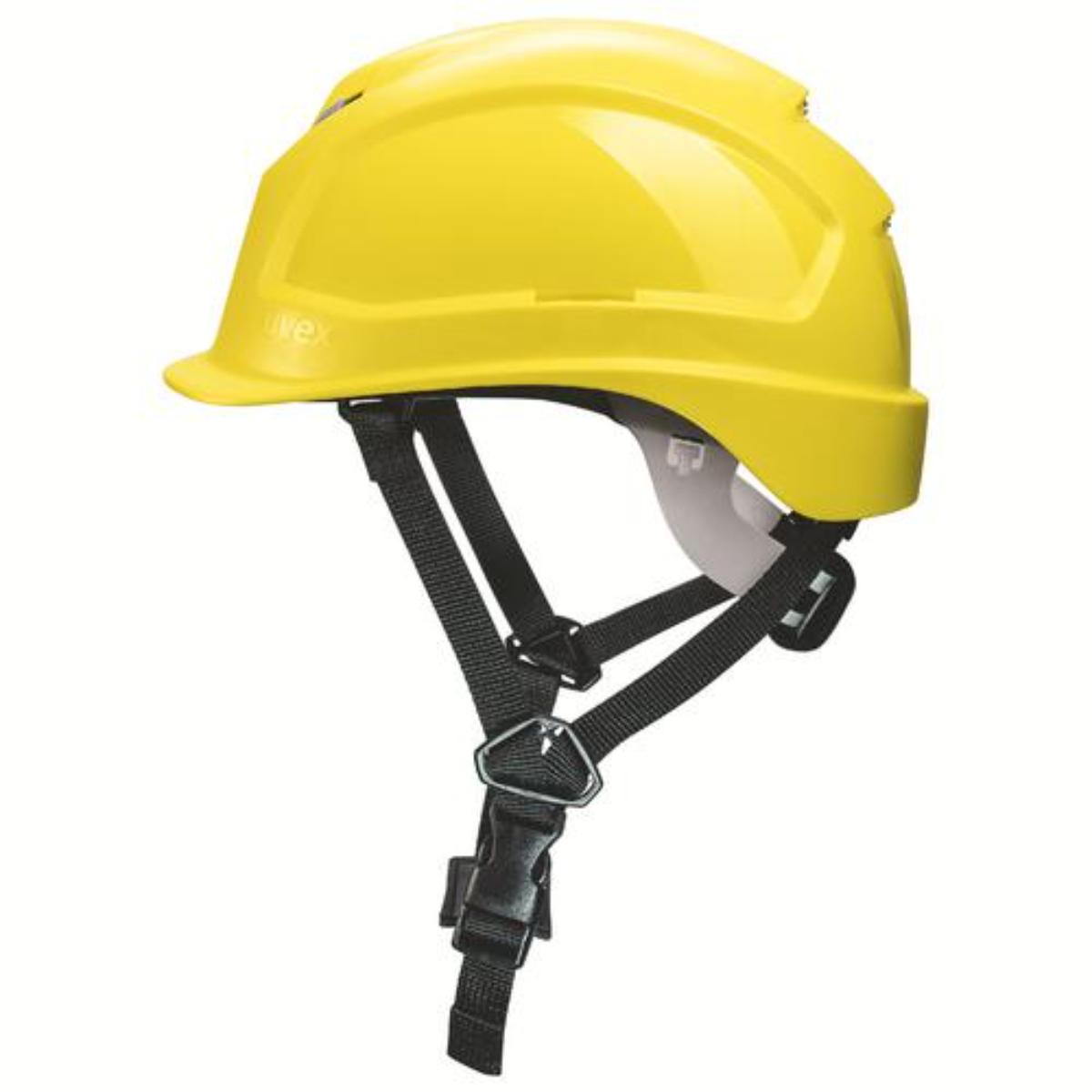 uvex pheos S-KR Schutzhelm mit Kinnriemen (metallfrei) - OHNE Schutzbrille - mit Lüftung - mit Drehr