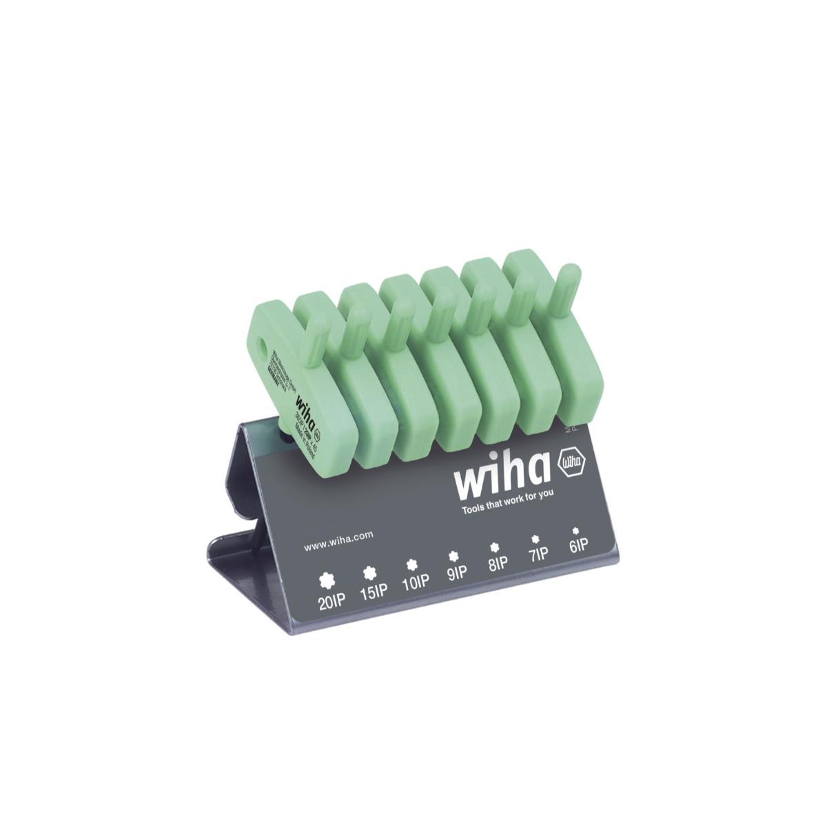 Wiha Stiftschlüssel mit Schlüsselgriff Set TORX PLUS 7-teilges Set schwarzoxidiert im Werkbankständer