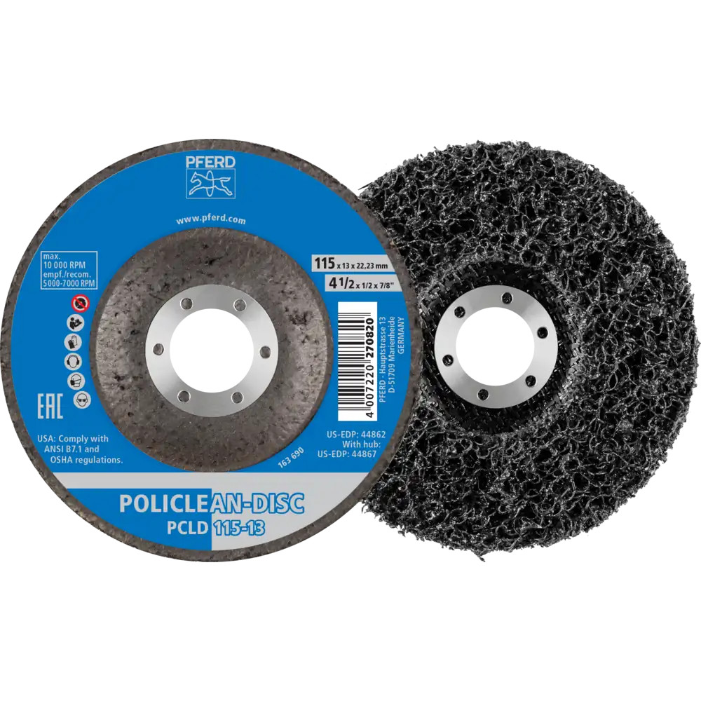 PFERD TOOLS POLICLEAN PCLD Reinigungsvlies Bohrung 22,3 mm für grobe Reinigungsarbeiten PFERD TOOLS POLICLEAN PCLD Reinigungsvlies Bohrung 22,3 mm für grobe Reinigungsarbeiten