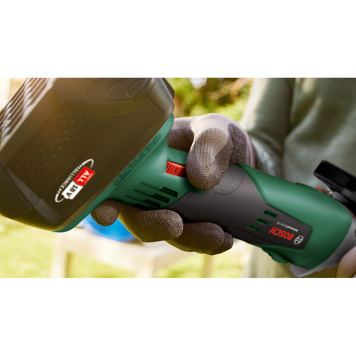 Bosch Akku-Winkelschleifer AdvancedGrind 18 SBX Set