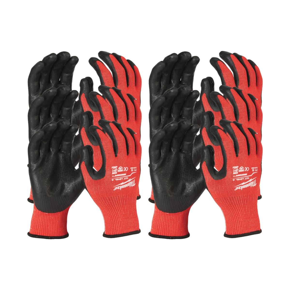 Milwaukee - Schnittschutzhandschuhe Klasse 3 M/8 , 12 Stück