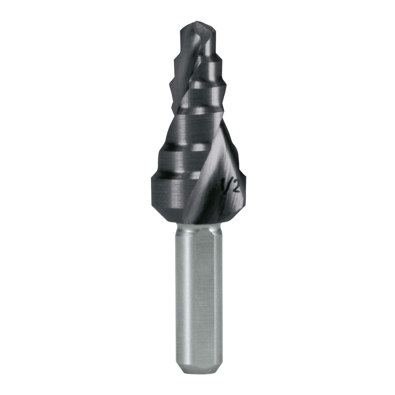 RUKO Stufenbohrer HSS TiAlN in Zollabmessungen spiralgenutet mit Kreuzanschliff