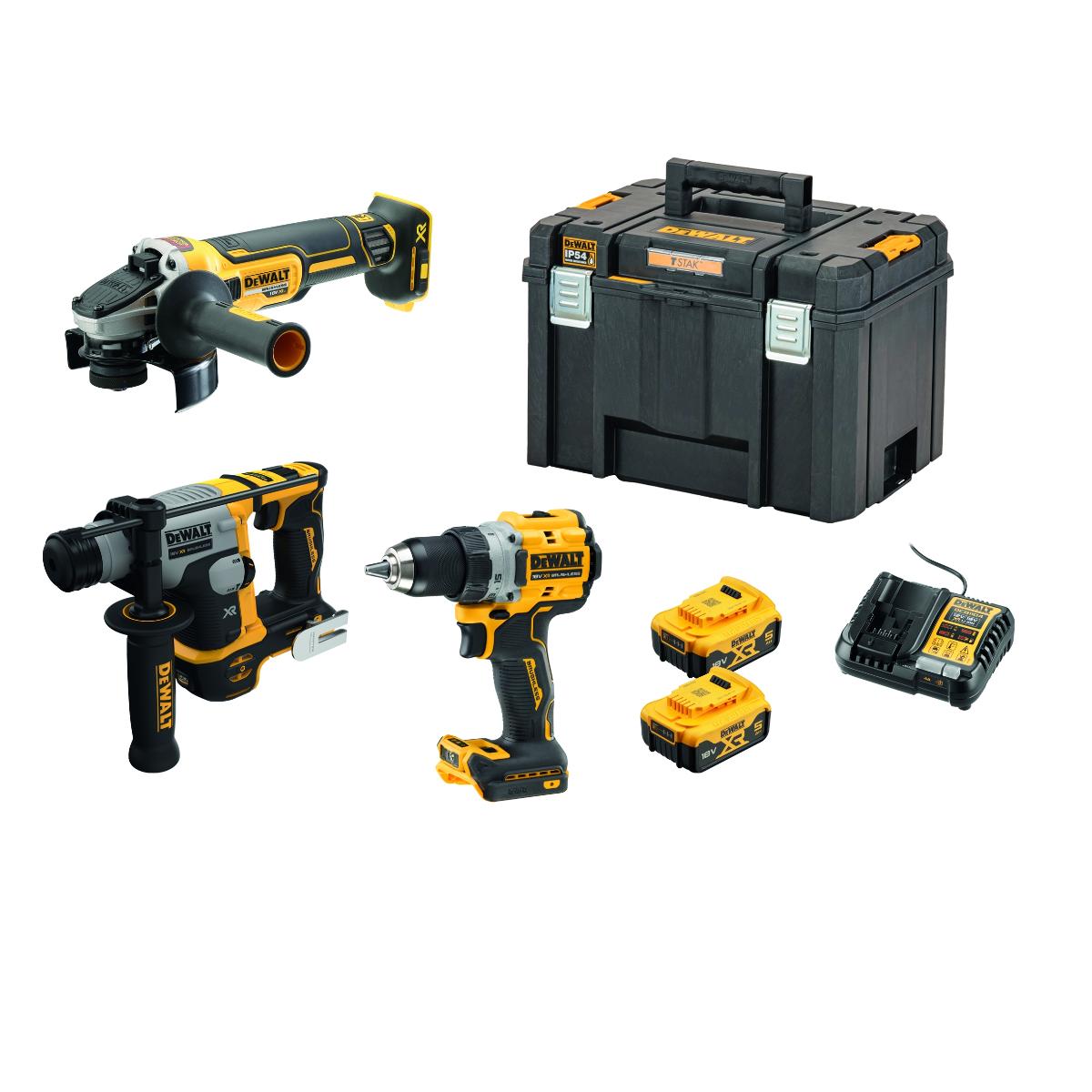 DEWALT Akku-Bohrschrauber-Set, 18V / 5Ah