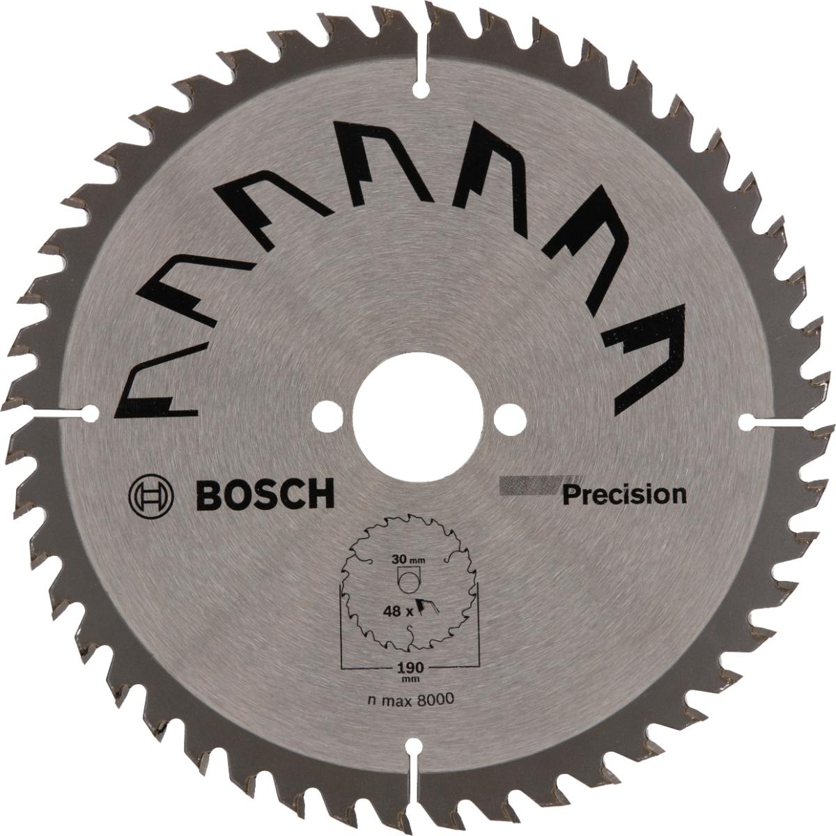 Bosch Kreissägeblatt PRECISION D= 190 mm, Bohrung= 30 mm, Z= 48