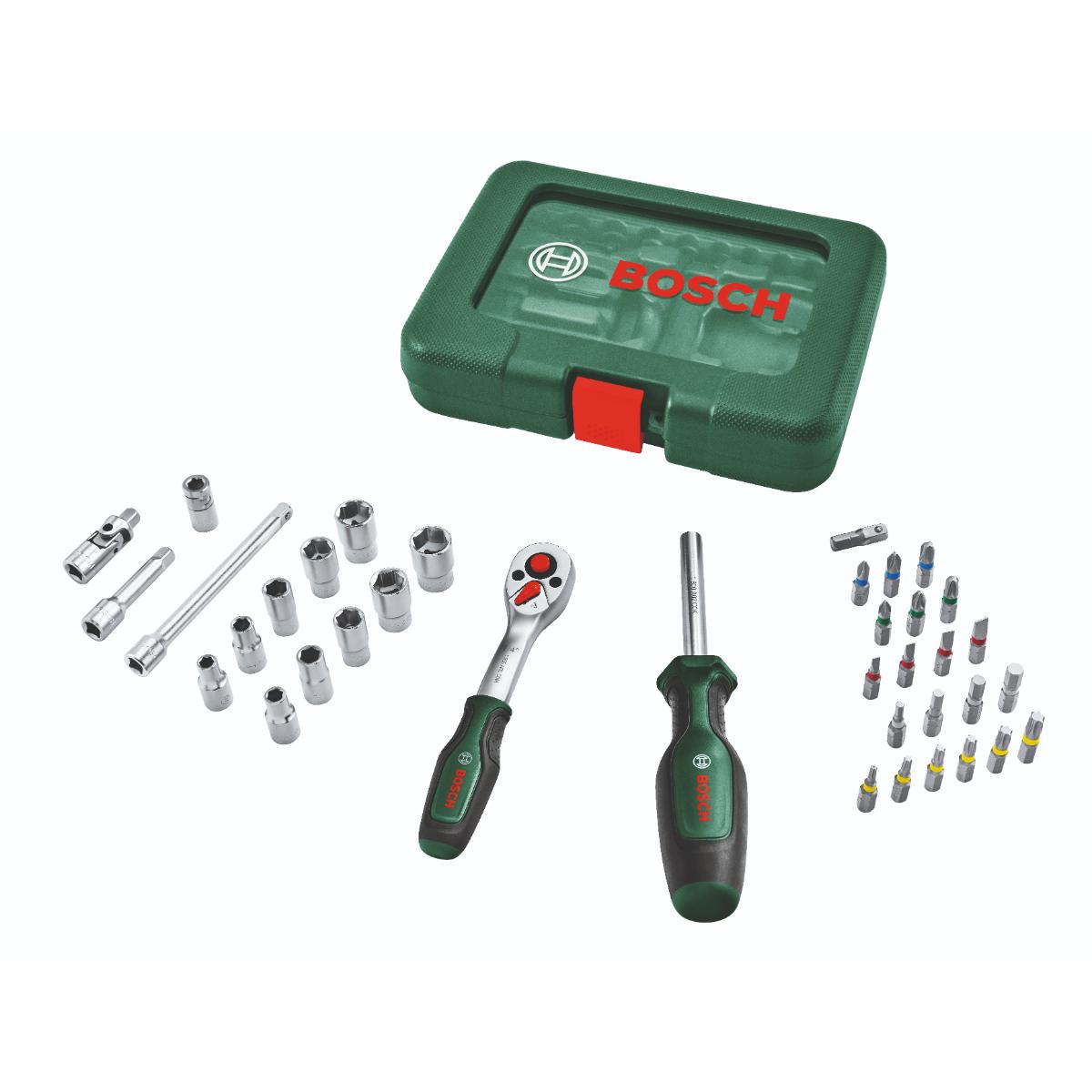 Bosch Handwerkzeuge 1/4"-Ratschen-Set 37-teilig