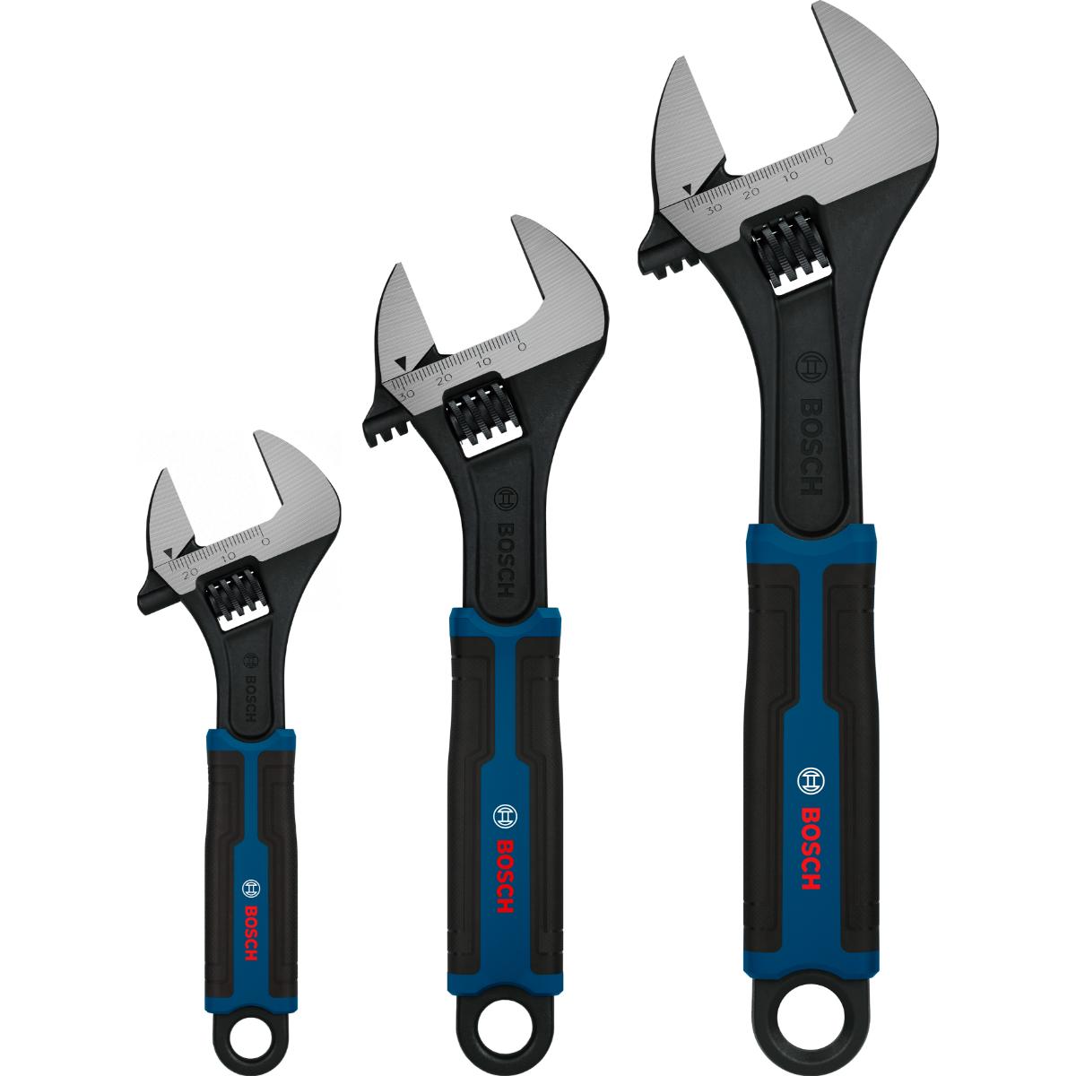 Bosch Rollgabelschlüssel, 150/200/250 mm, 3-teilges Set