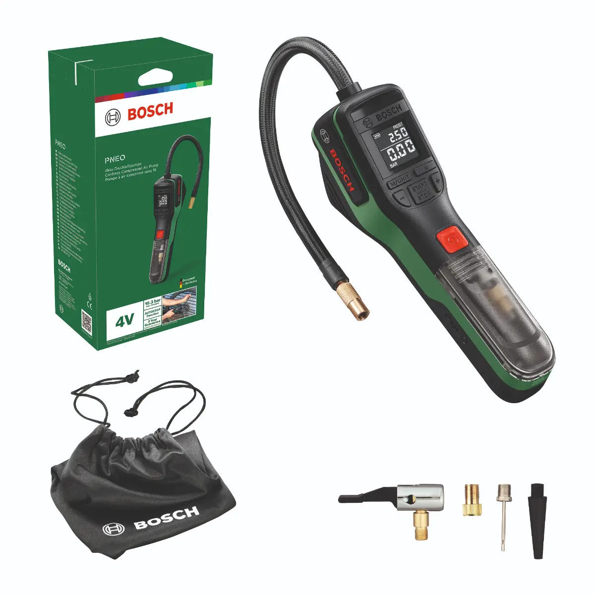 Bosch Akku-Druckluftpumpe PNEO, Werkzeugtasche