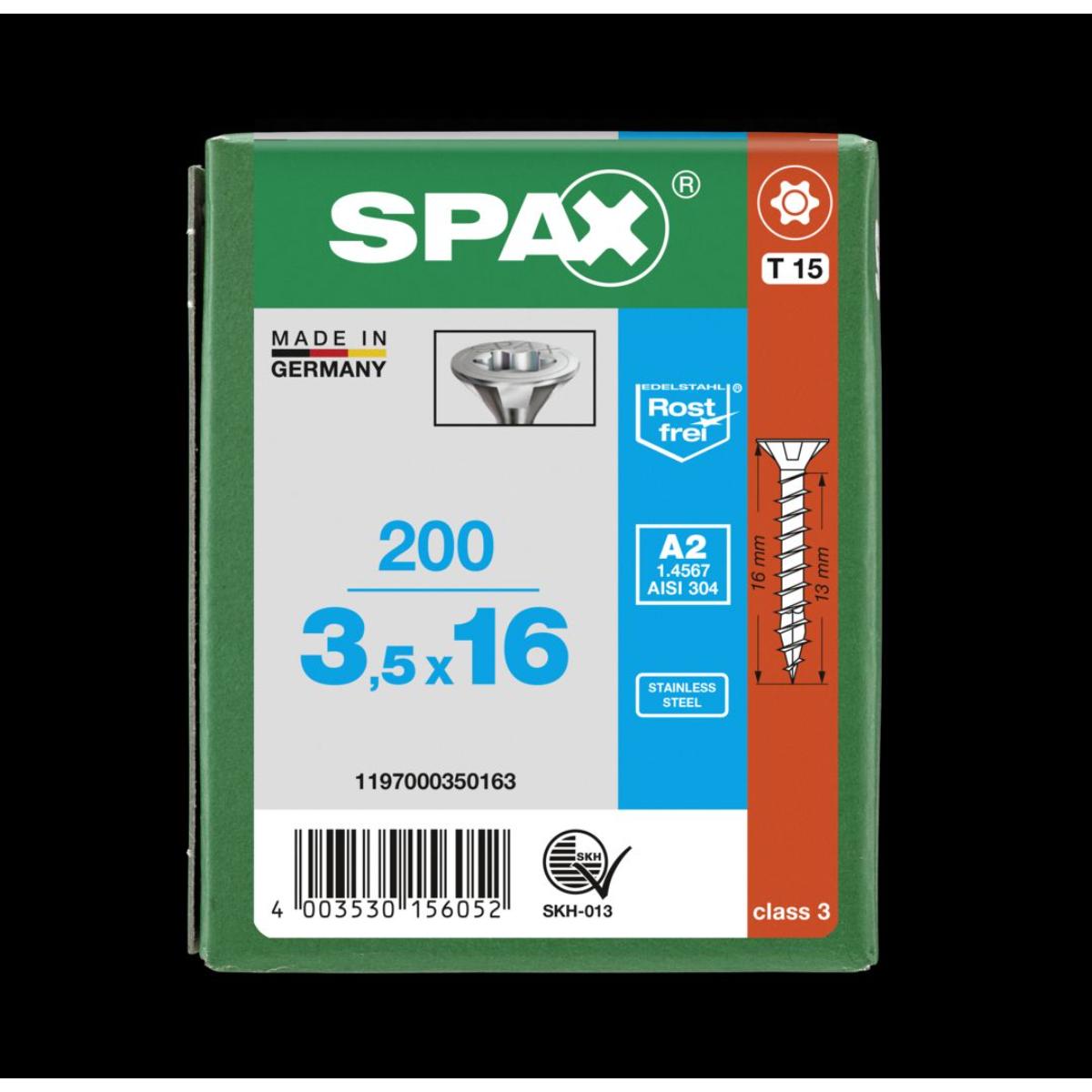 SPAX A2 Senkmultikopf T-Star Plus T15 Vollgewinde, 200 Stück