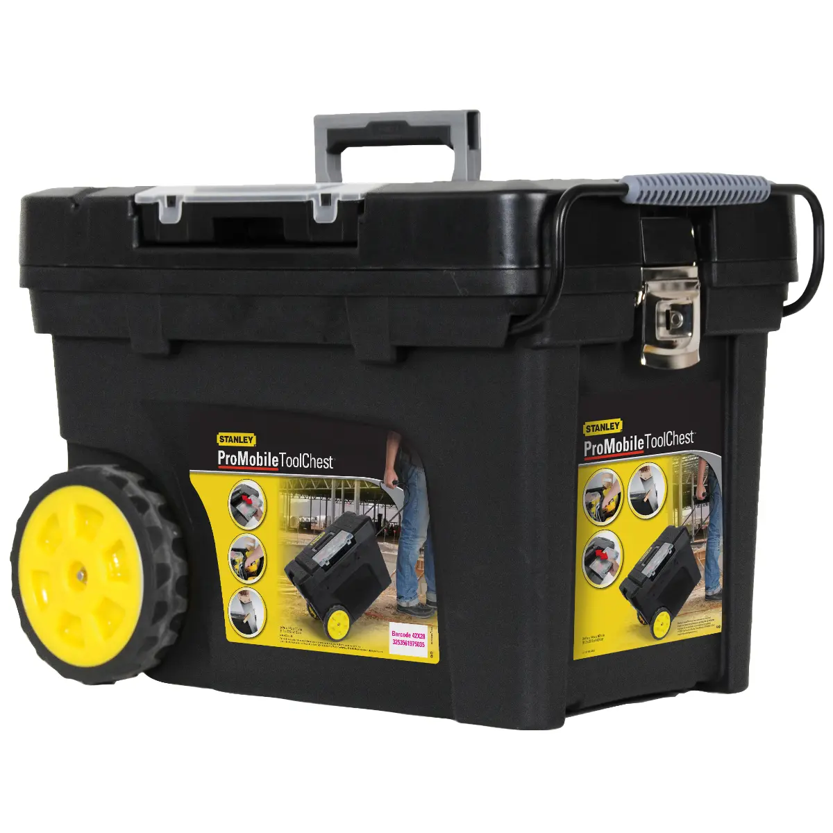 STANLEY Mobile Montagebox 60,3x37,5x43cm 53Liter geräumiges Fach