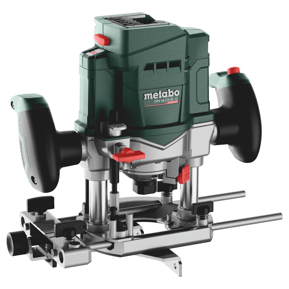 Metabo Akku-Oberfräse OFV 18 LTX BL 12 - 1/2 Zoll, Spannzange 3/8 Zoll, metaBOX 340