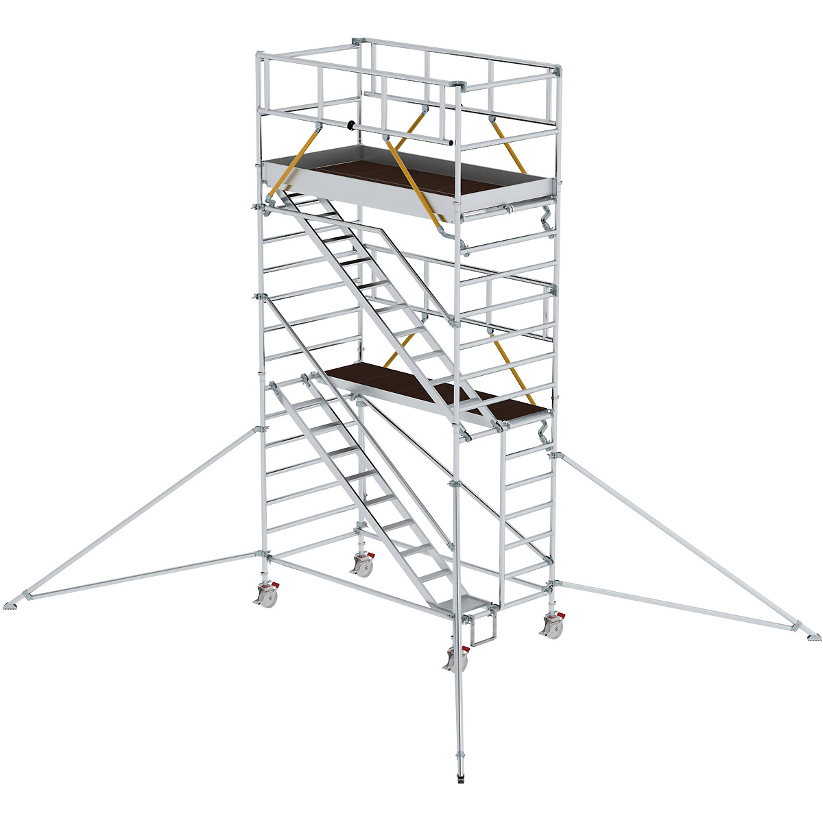 Munk Rollgerüst SG 1,35 x 2,45 m mit Schrägaufstiegen & Ausleger