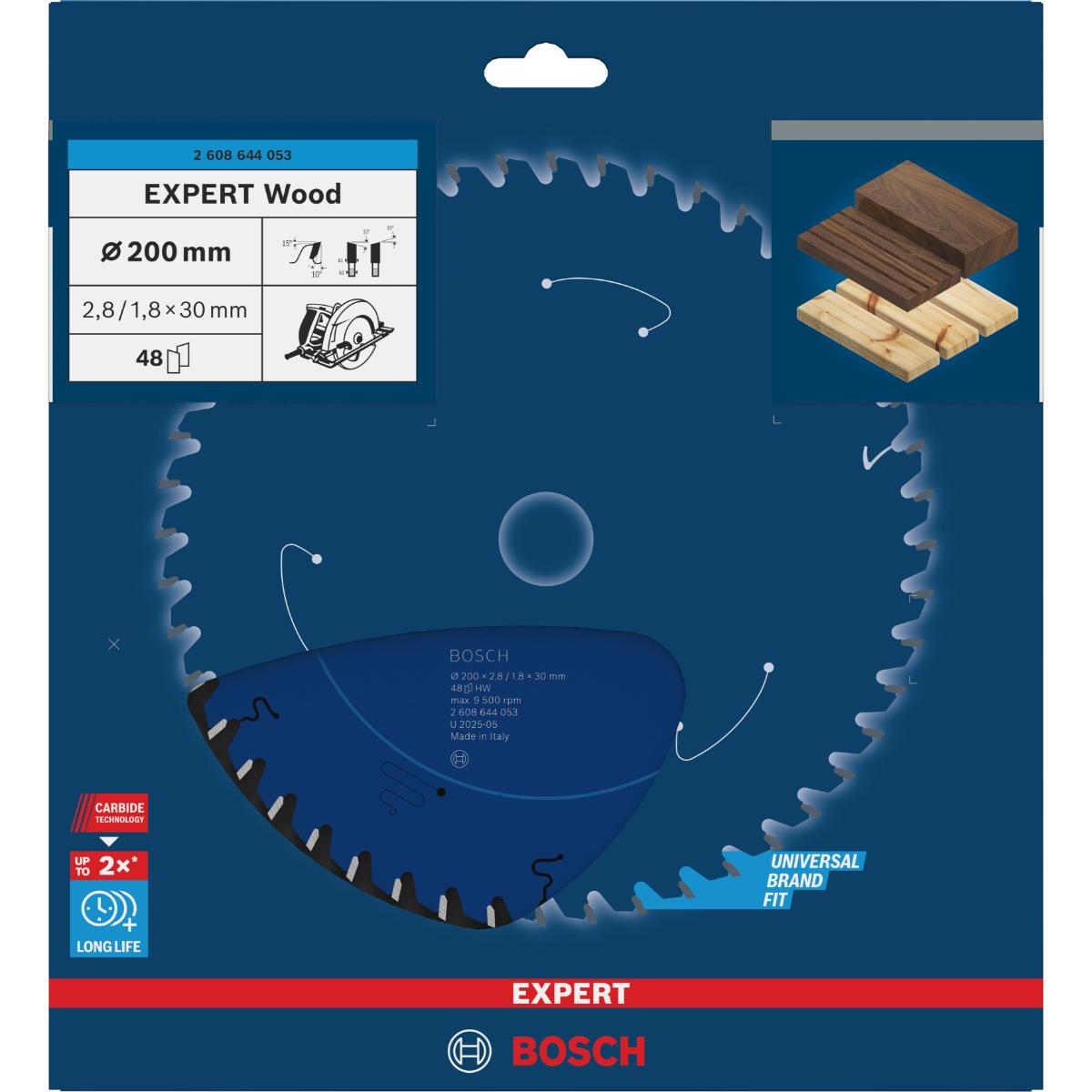 Bosch Kreissägeblatt Expert for Wood ø 200 mm