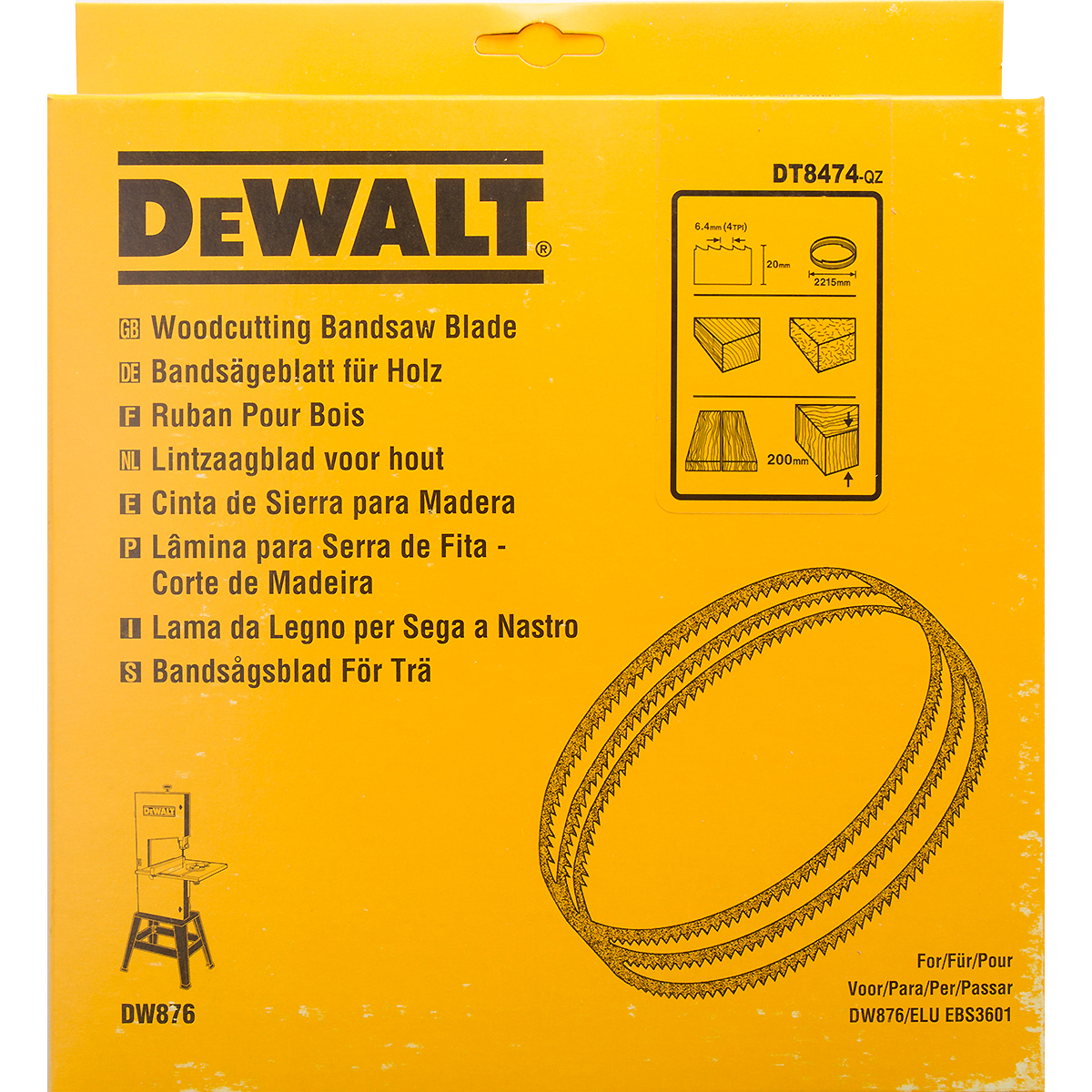 DEWALT Bandsägeblätter für DW876