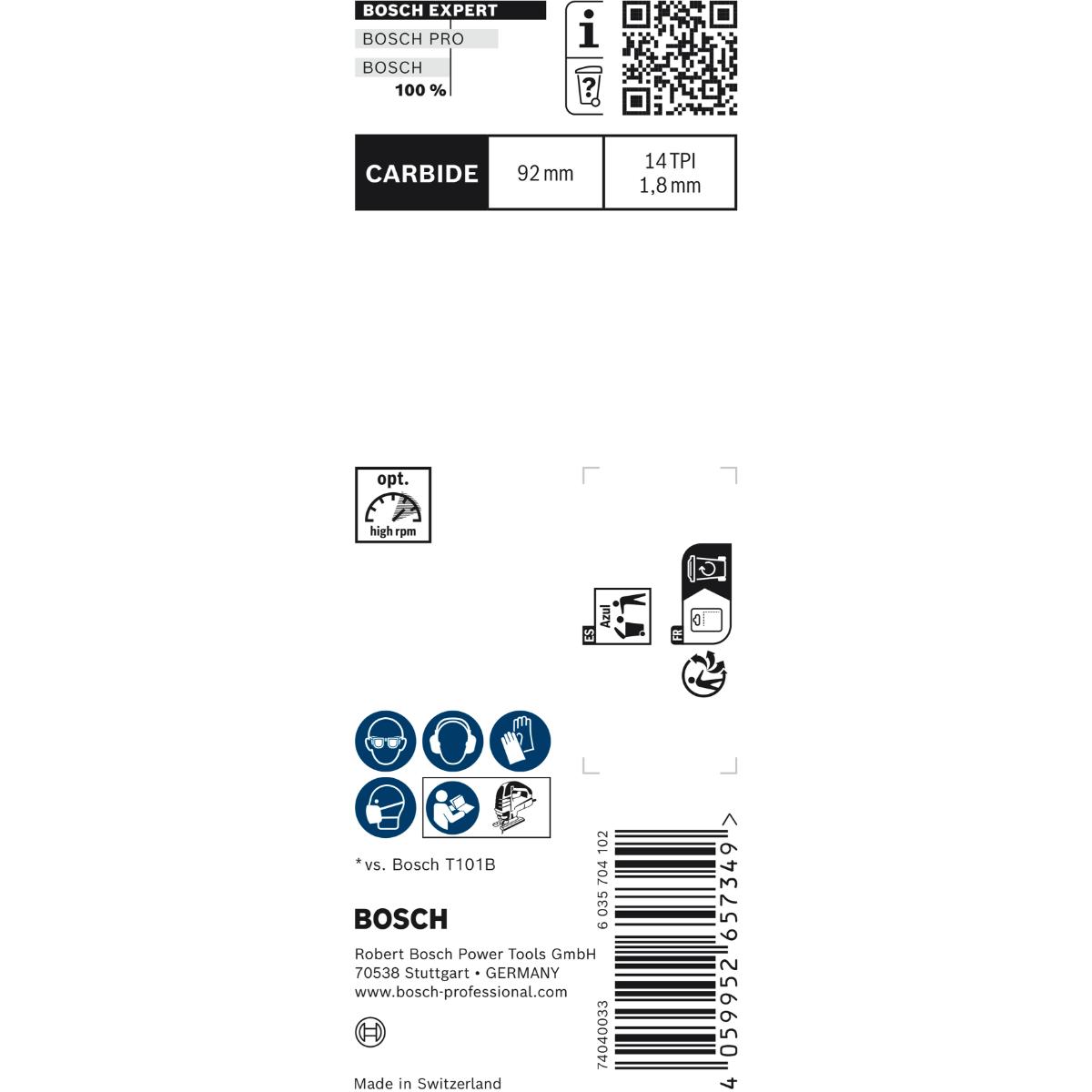 Bosch EXPERT Laminate Clean T 128 BHM Stichsägeblatt, 2 Stk.