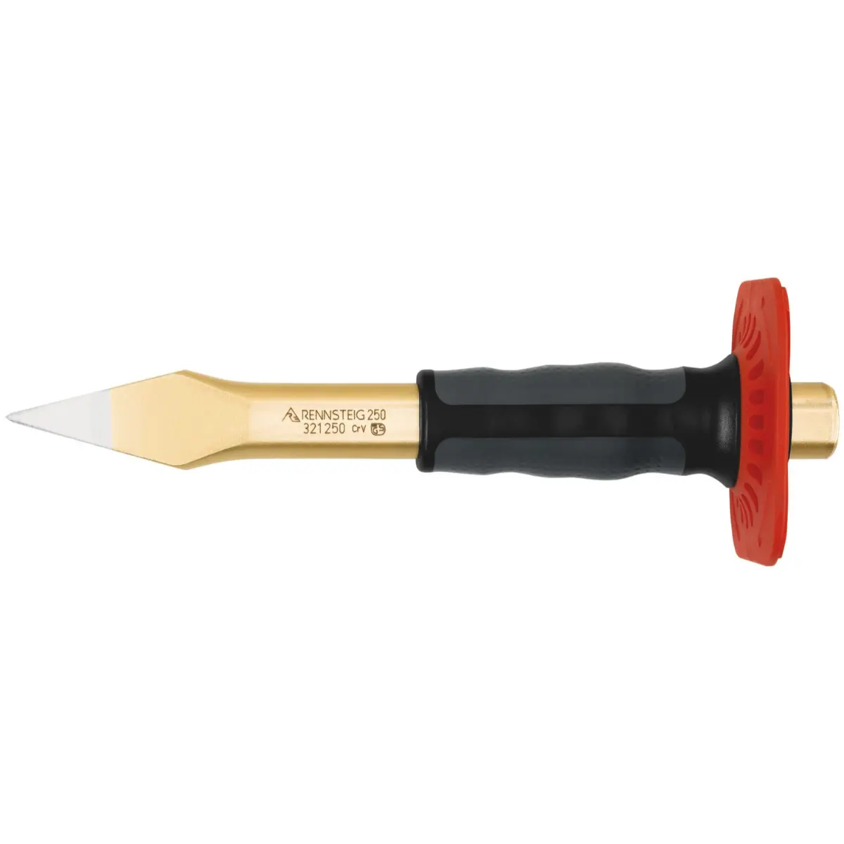 Rennsteig Kreuzmeißel mit Handschutz 9 x 250 mm, lackiert
