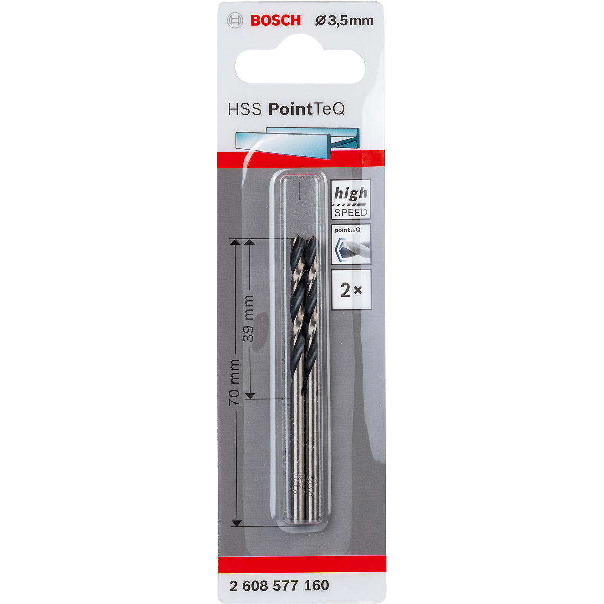 Bosch Metallspiralbohrer HSS PointTeQ, DIN 338