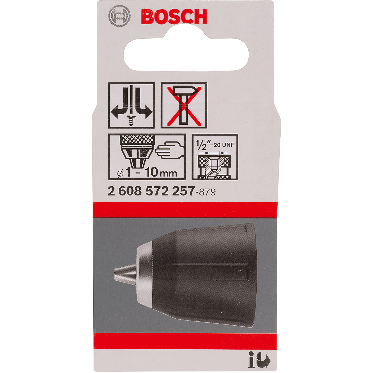 Bosch Schnellspannbohrfutter bis 10 mm, 1 bis 10 mm, für GSR 10.8 V-LI-2 Professional