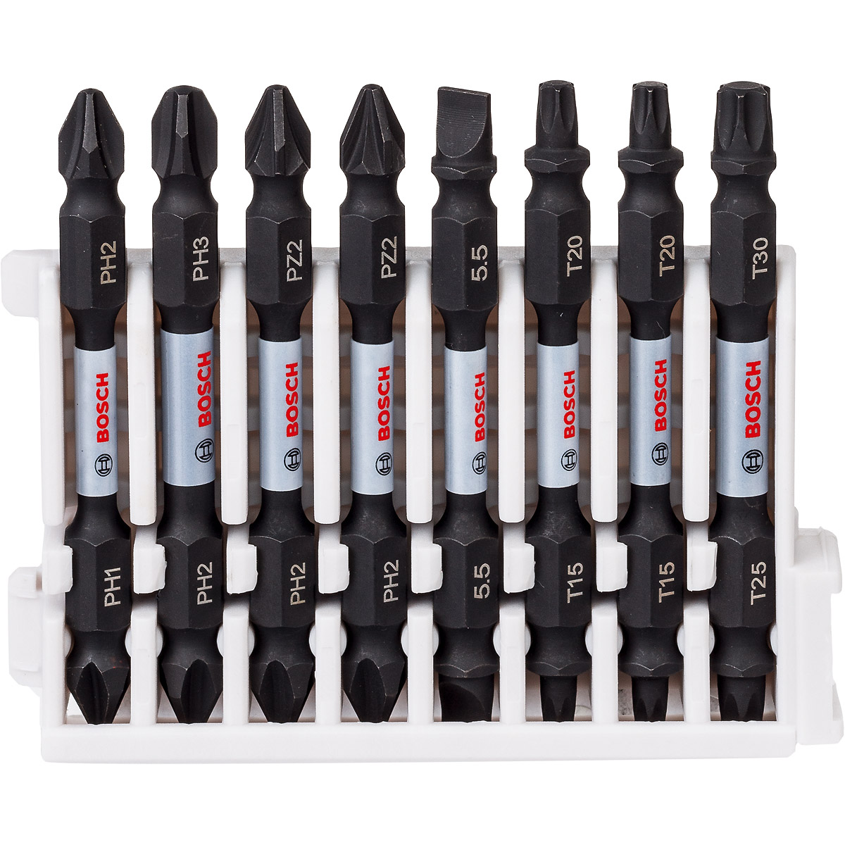 Bosch Doppelklingen Schrauberbit-Set Impact Control, 8-teilig, diverse, 65 mm