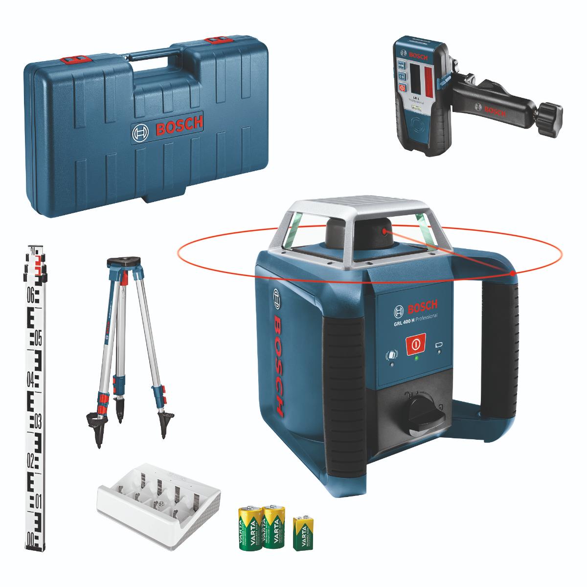 Bosch Rotationslaser GRL 400 H im Handwerkerkoffer