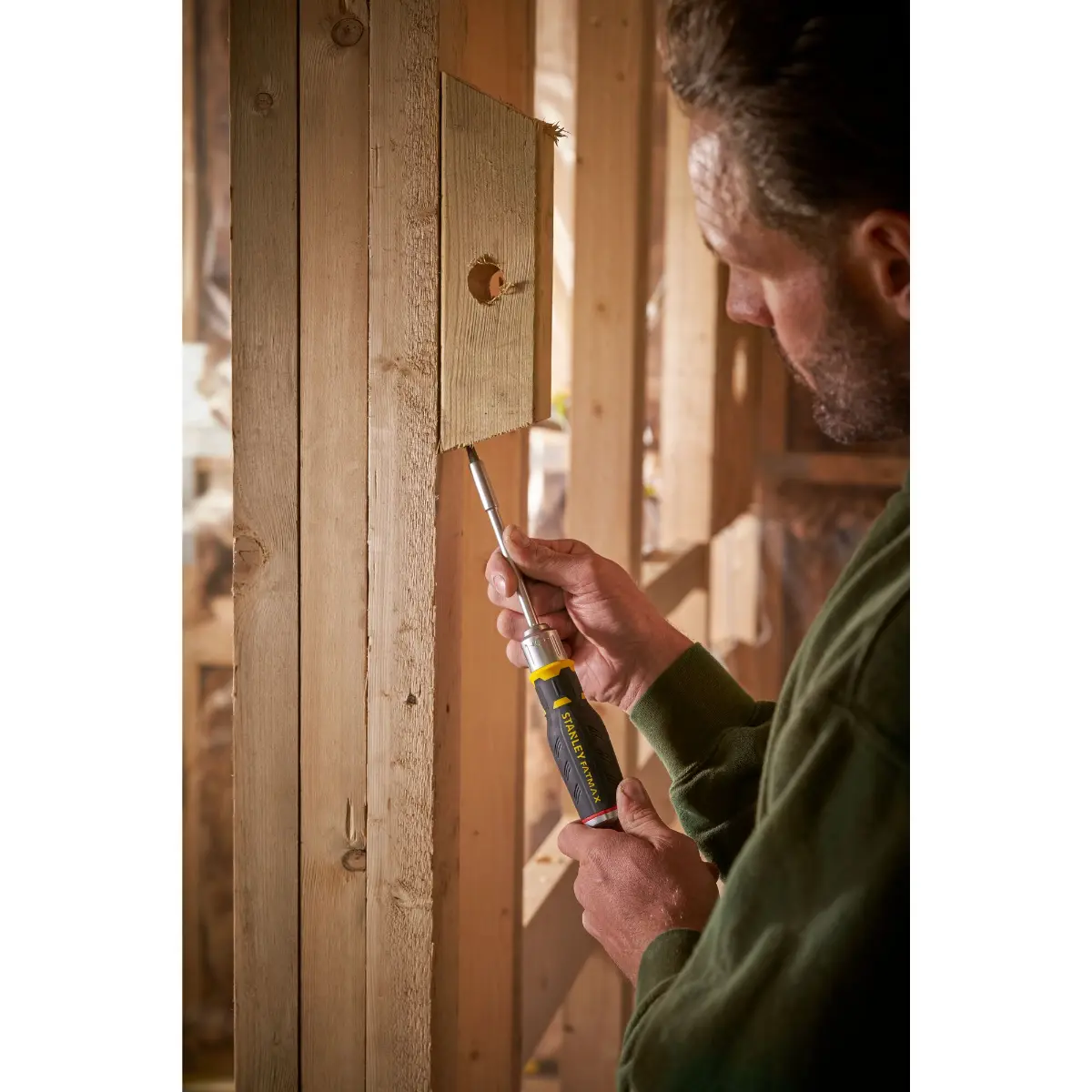 STANLEY FATMAX Bit-Schraubendreher mit Ratsche 12 Bits: 5mm, 6,5mm, 8mm, PH1, PH2, PH3