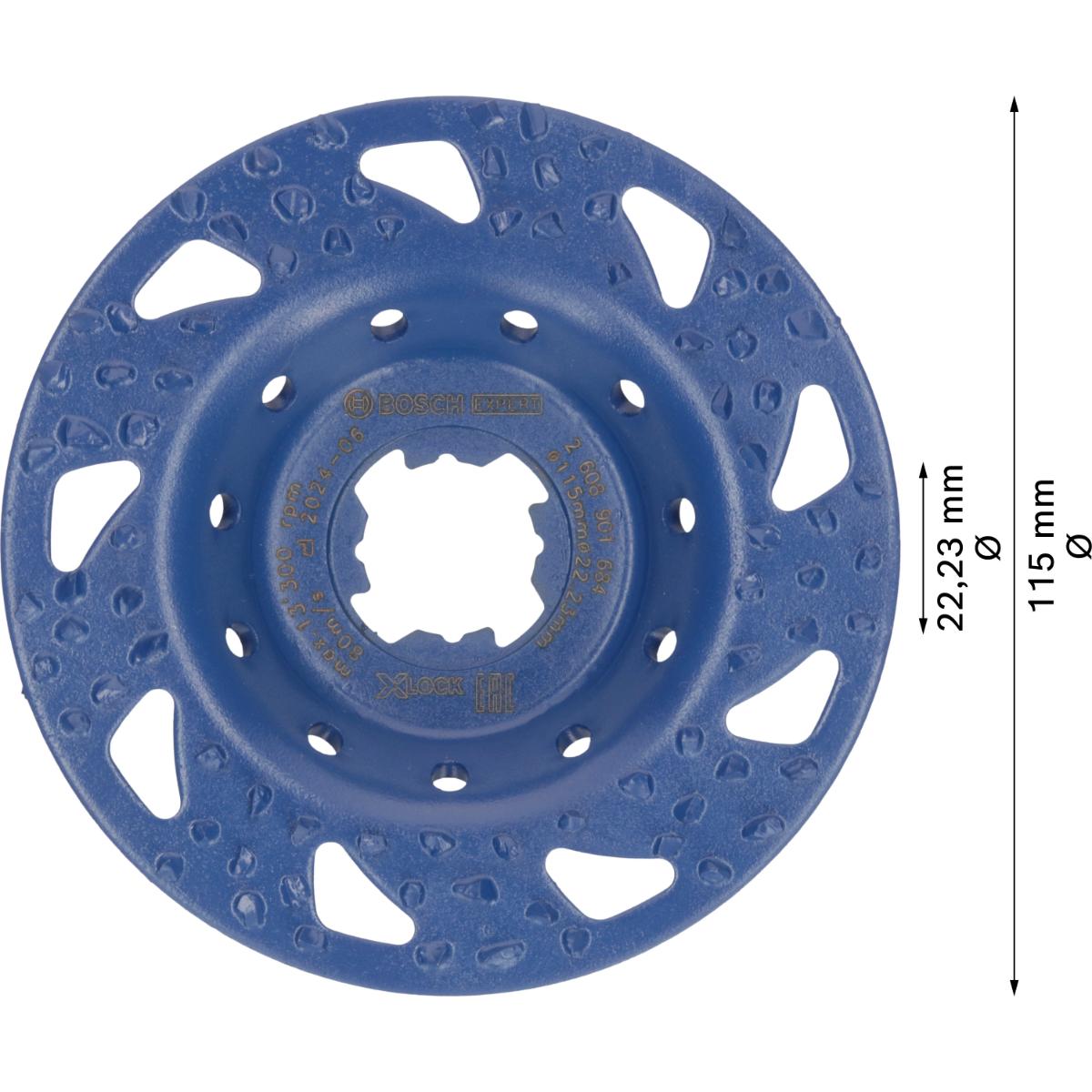2608901684BO Bosch EXPERT Multi Material Carbide-Topfscheibe grob X-LOCK, 115 mm, 22,23 mm