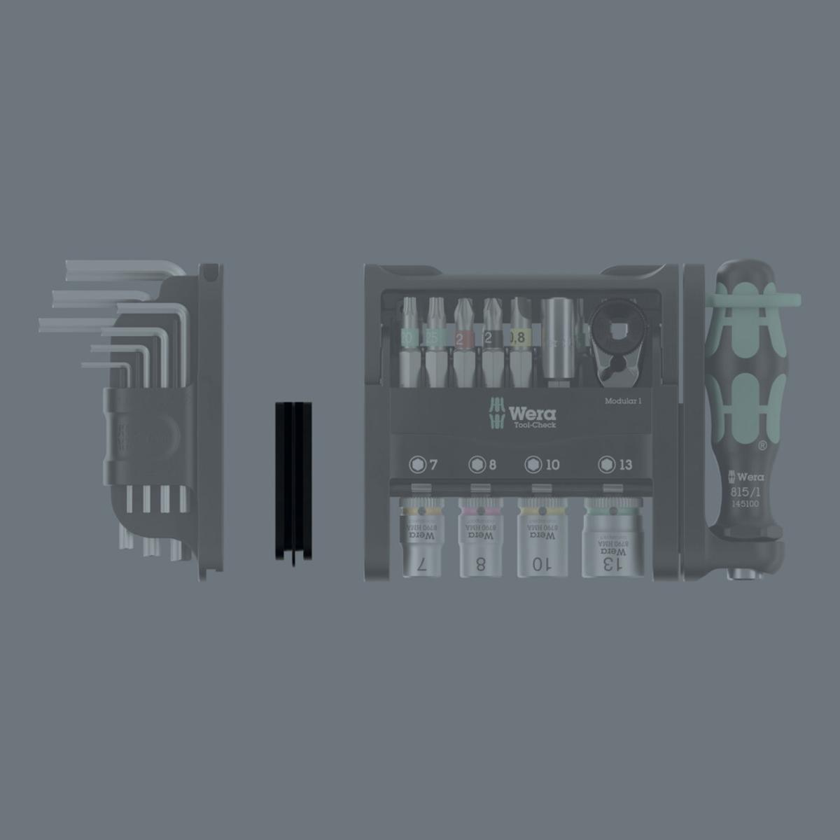 05049005001we Wera 9549 Adapter für Tool-Check Modular, 10,5 x 47 x 16,5 mm