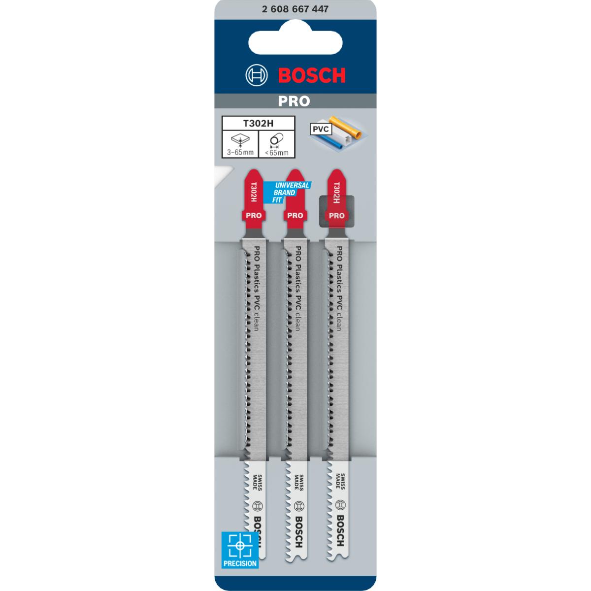 Bosch PRO Stichsägeblatt T 302 H Clean for PVC