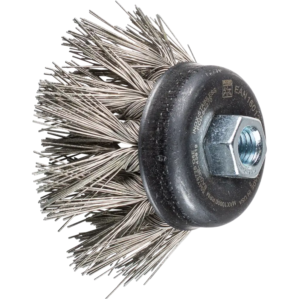 PFERD TOOLS Topfbürste gezopft TBG M14 Edelstahl-Diamant-Draht 0,50mm