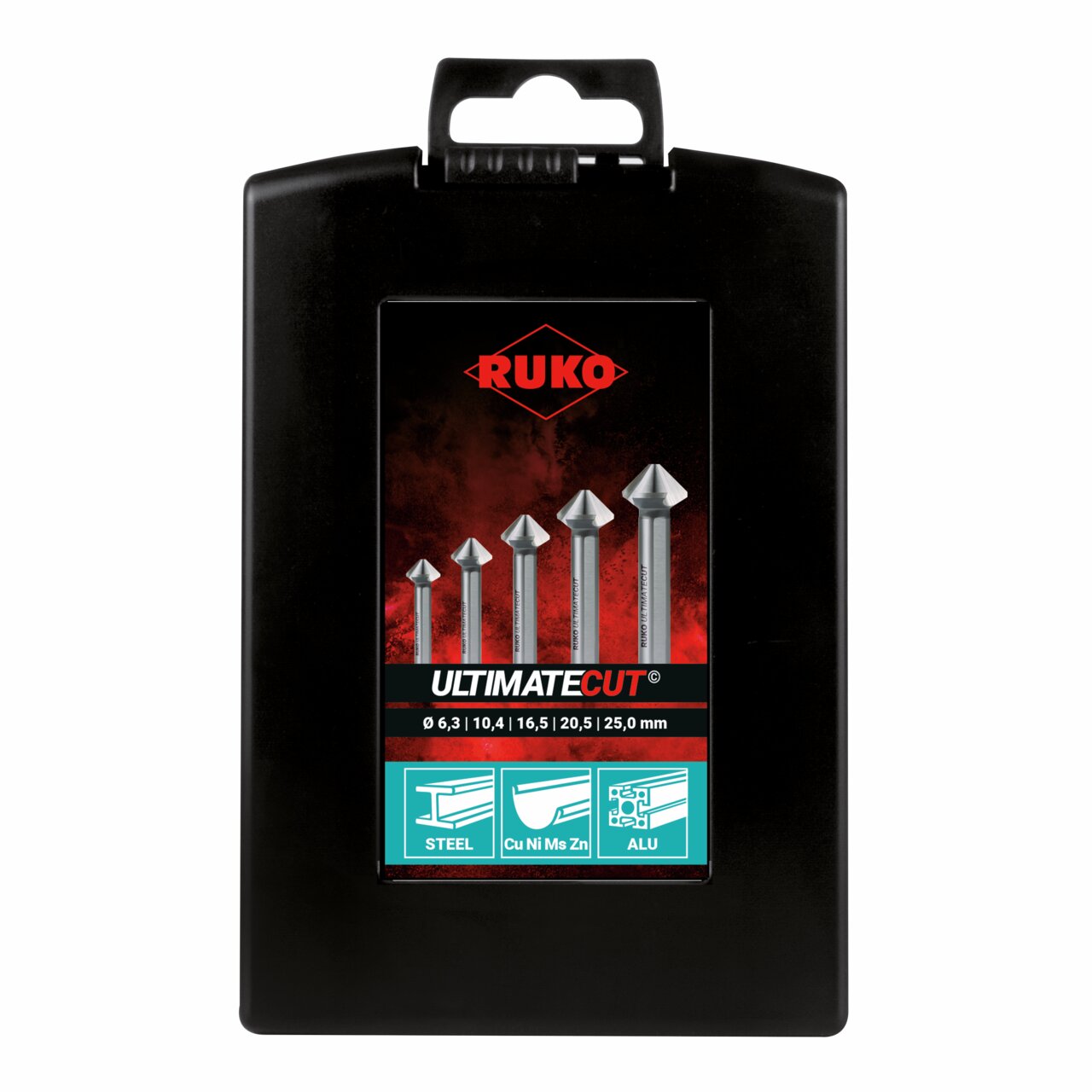 RUKO ULTIMATECUT Kegelsenker-Satz (DIN 335) Form C 90° HSS - 5-tlg.