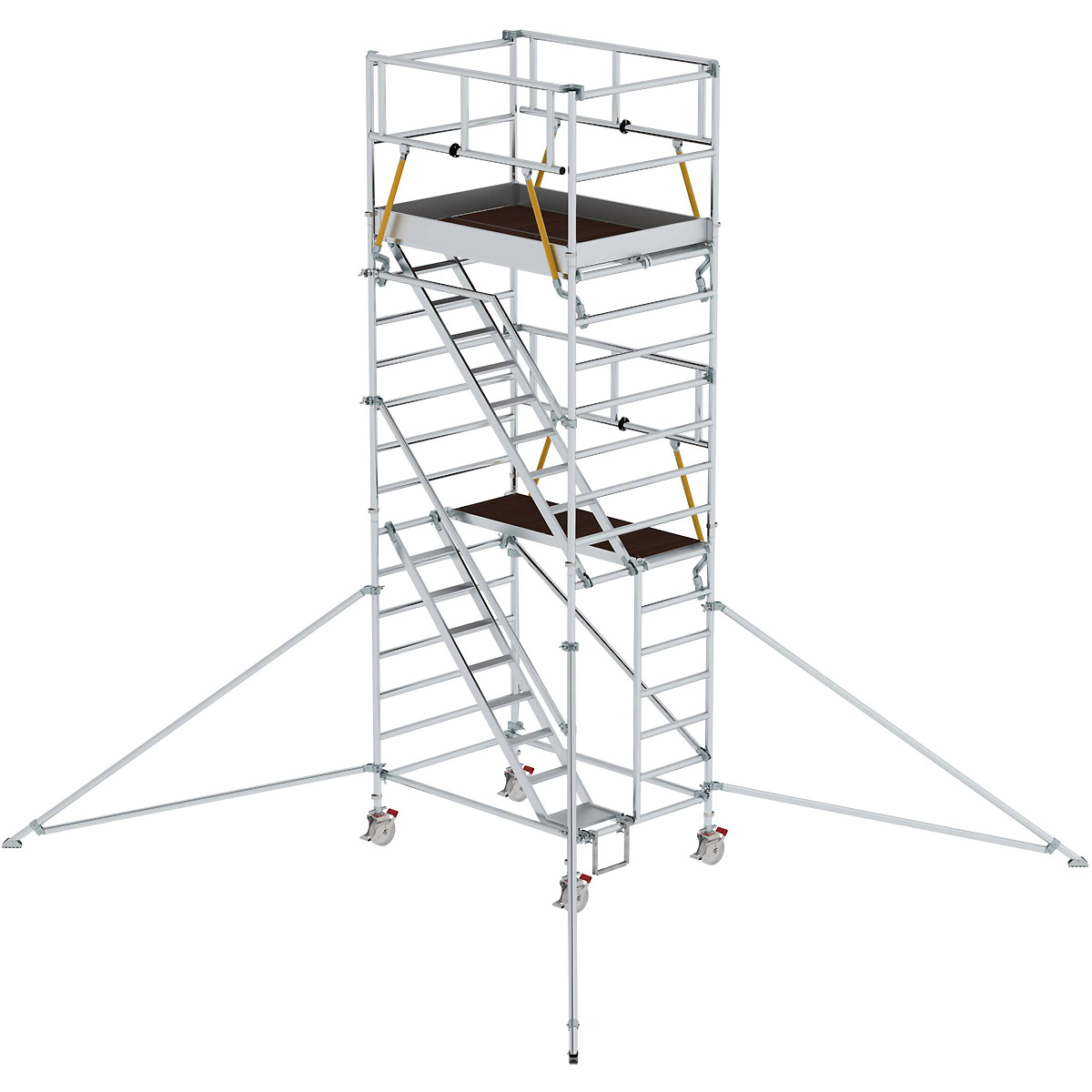Munk Rollgerüst SG 1,35 x 1,80 m mit Schrägaufstiegen & Ausleger