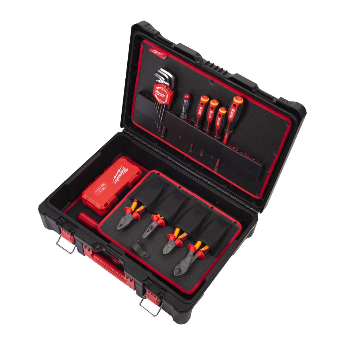 Milwaukee Elektriker-Handwerkzeuge Set 62-teilig im PACKOUT Koffer